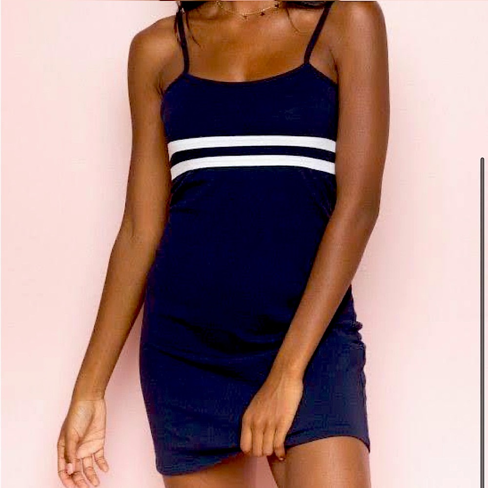 BRAND NEW- BRANDY MELVILLE- Lillian Dress Navy (RARE/ SOLD OUT DRESS)